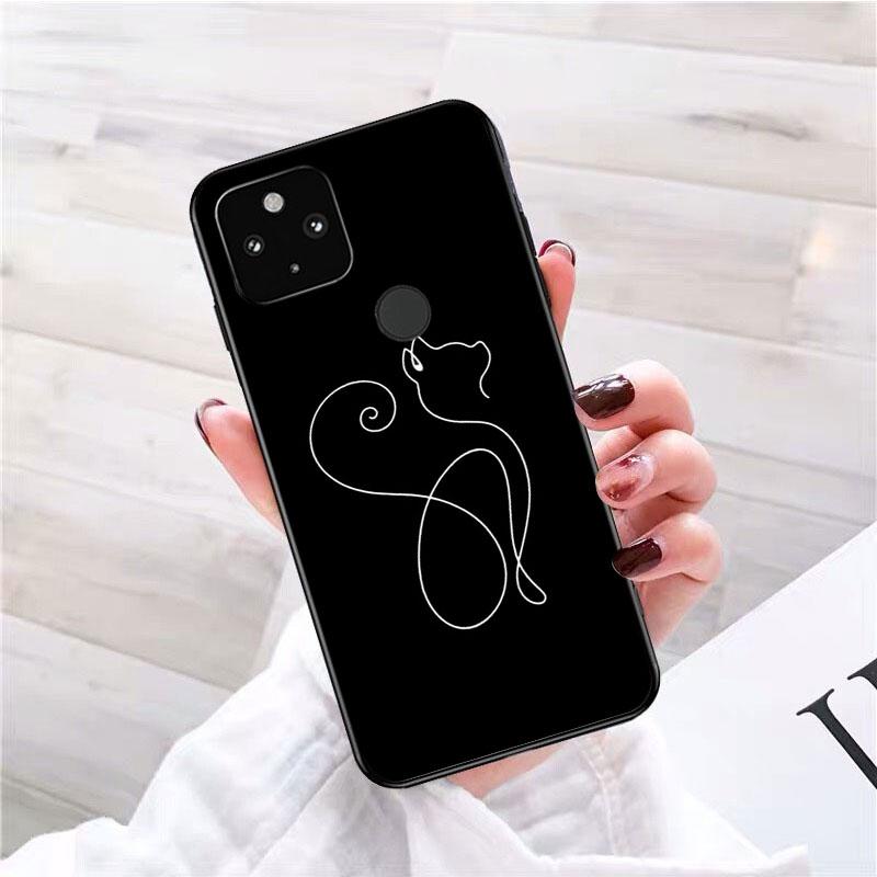 

Чехол для телефона с черным котом для Google Pixel 7 Pro 7 6A 6 Pro 5A 4A 3A Pixel 4 XL Pixel 5 6 4 3 XL 3A XL 2 XL Google Pixel 7