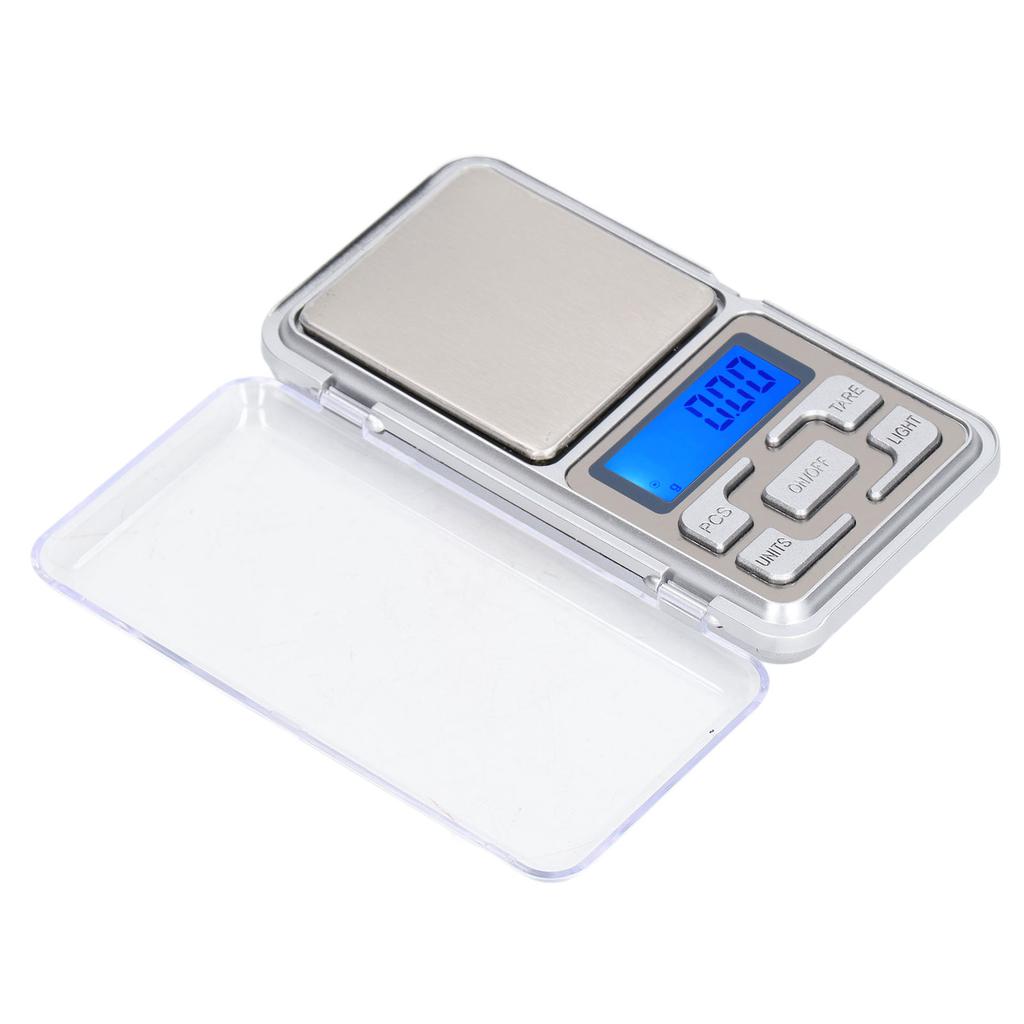 Mini Food Scale LCD Backlight Display Electronic Scale Pocket Jewelry Measuring Tool 500g 0.01g