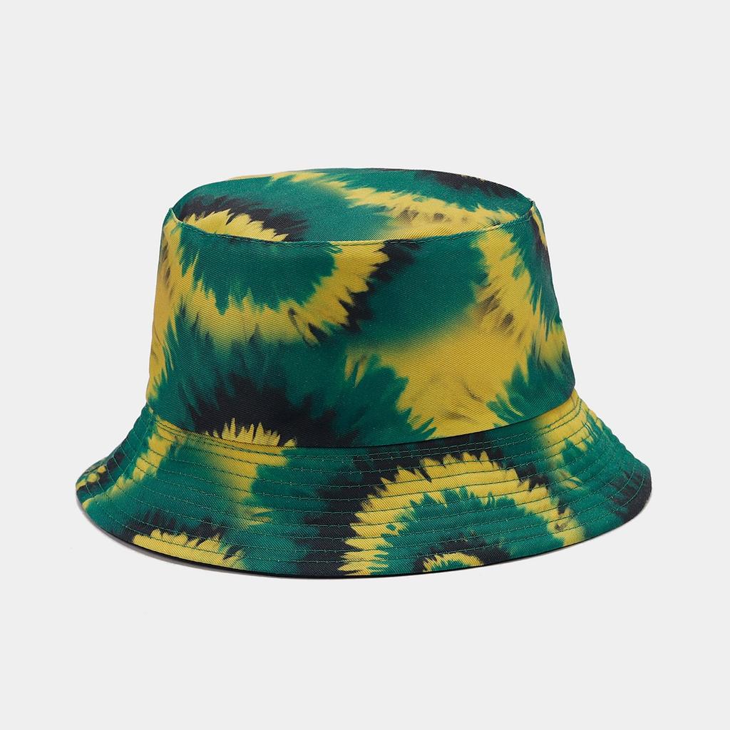 3D Printed Pattern Fisherman Hat Tie Dye Double-sided Basin Hat for Men Women Summer Outdoor Sun Protection Sunshade Hat