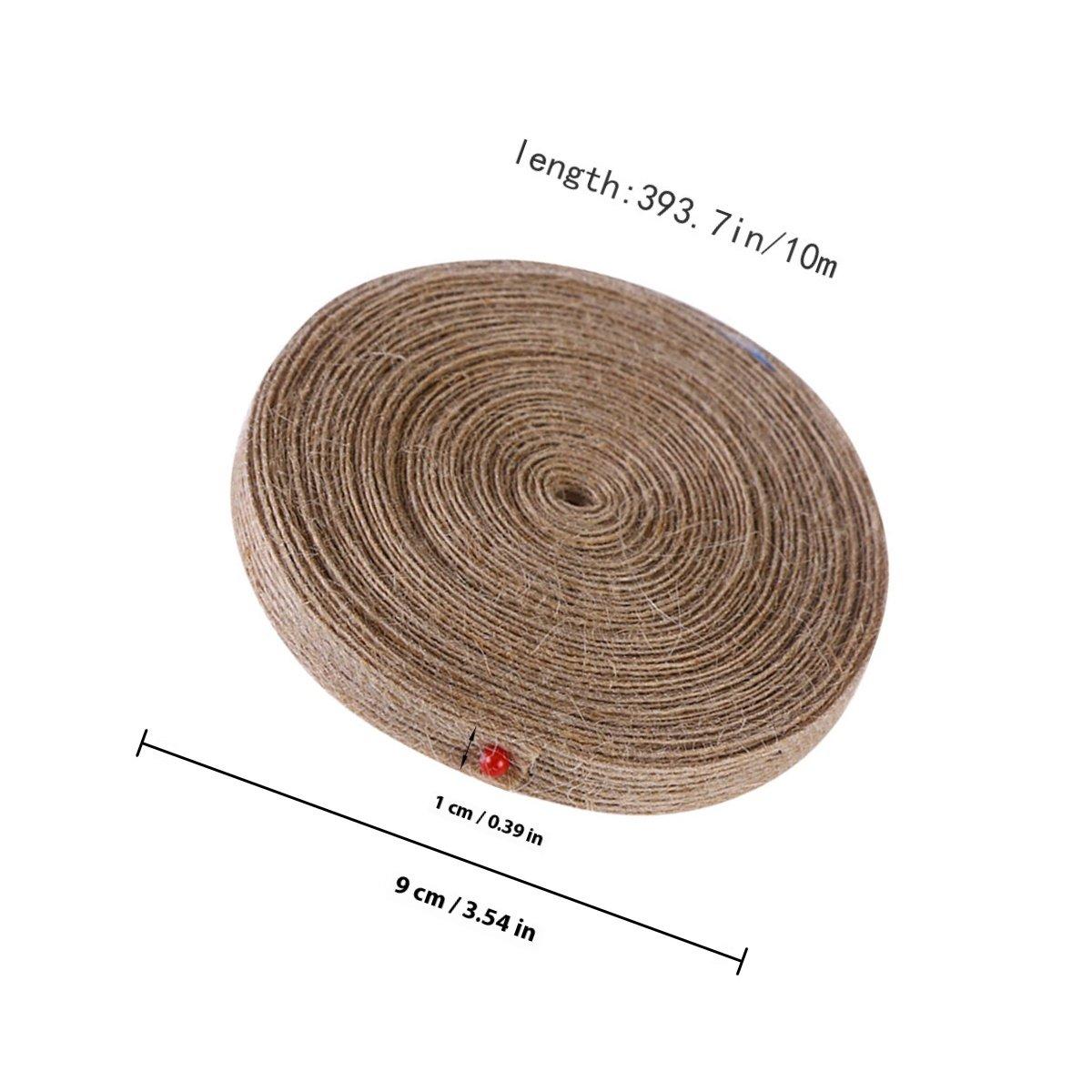 Natural Jute Burlap Ribbon Brown Hemp Webbing Twine for Decoration DIY Crafts Wedding Bags Flower Vase Gift Basket