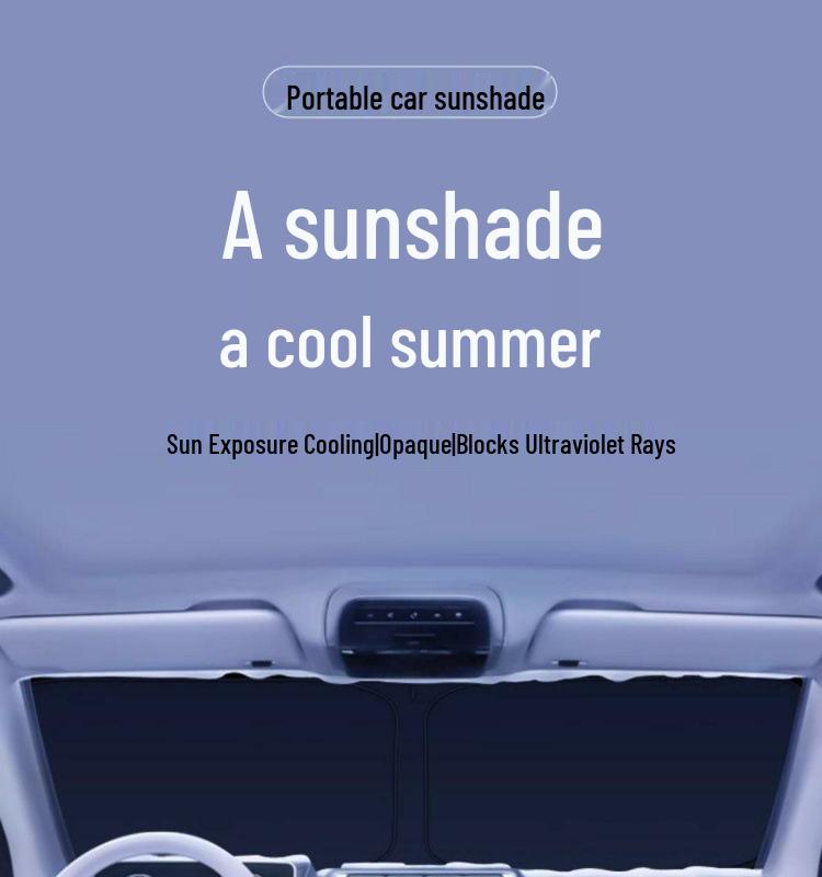 Car Sunshade Umbrella - Heat Insulation, Light Blocking, Universal Fit Shield for Summer Protection