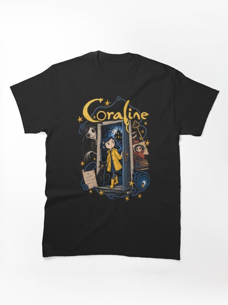 Coraline Vintage Coraline, Coraline Yellow Raincoat Graphic, Dark Fantasy Gothic Horror Classic T-Shirt