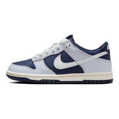 Dunk Low GS Football Grey Midnight Navy Kids Sneakers Blue Summit-White FB9109-002