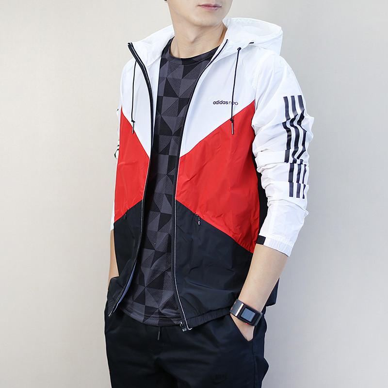 adidas Neo Jacken Herren Weiß Mit Kapuze Moderat Andere CD3173-