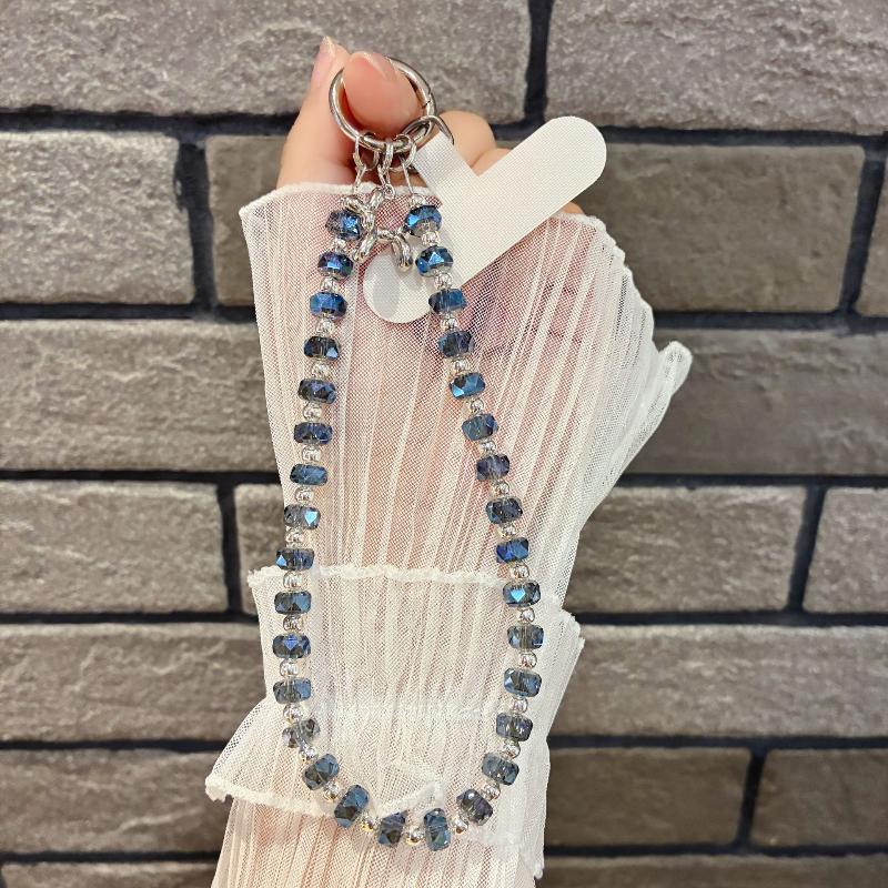 1 Piece Hand-Beaded Wrist Chain Mobile Phone Lanyard High-End Luxury Short Water Drop  Hanging Chain Hand-Held Pendant