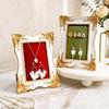 Freestanding Earring Holder Stand with Soft Lined Panel, Jewelry Display Frame for Vanity Tabletop Storage Home