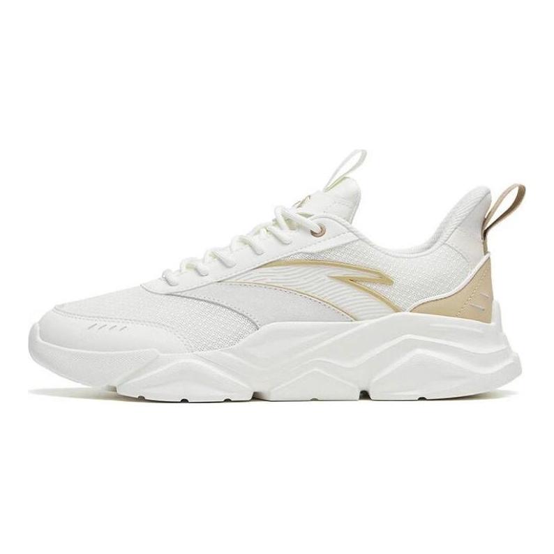 Anta Slip Resistant, Abrasion Resistant, Rebound Low top Sports Casual Shoes White Brown 912318831-1