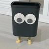 Whimsical Footed Trash Bin with Oversized Eyes - Perfect for Home, Office, or Kitchen!