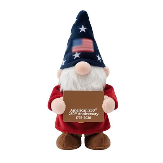 America 250th Anniversary Gnome Ornament Mini Design Portable Decorative Gnome Sculpture with Even Color