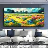 Abstract Colorful Flower Field Canvas Painting Printed On Canvas Floral Landscape Posters and Prints for Living Room Wall Decor