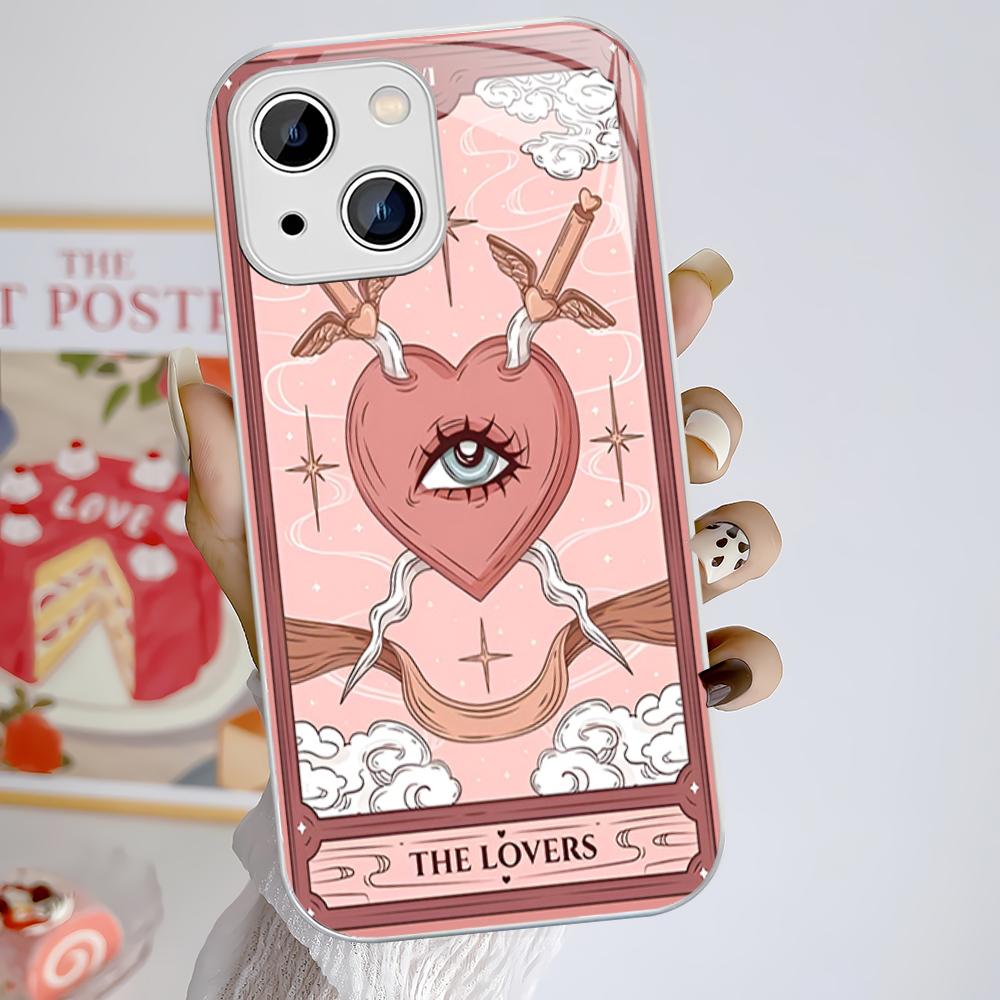 Tarot Phone Case Tempered Glass For iphone 14 13 12 11 Pro Mini XS MAX 14Plus X XS XR Cover