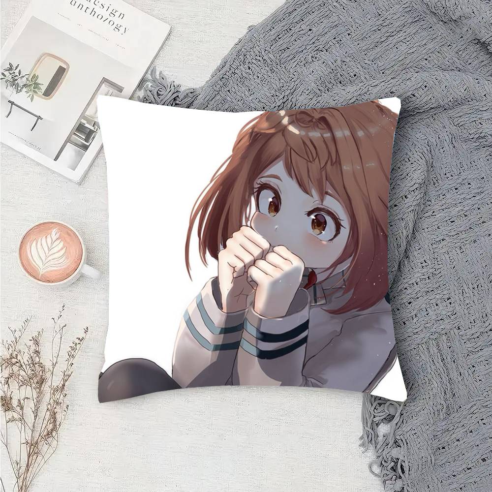 Ochaco Uraraka Anime My Hero A-Academia Pillow Case Sofa Cushion Cover Room Home Decoration