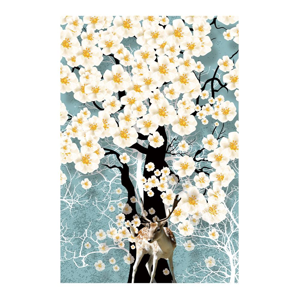 Floral Botanical Wall Art Posters And Prints Deer Home Decoration Canvas Painting Nordic Style Living Room Wall Art Picture