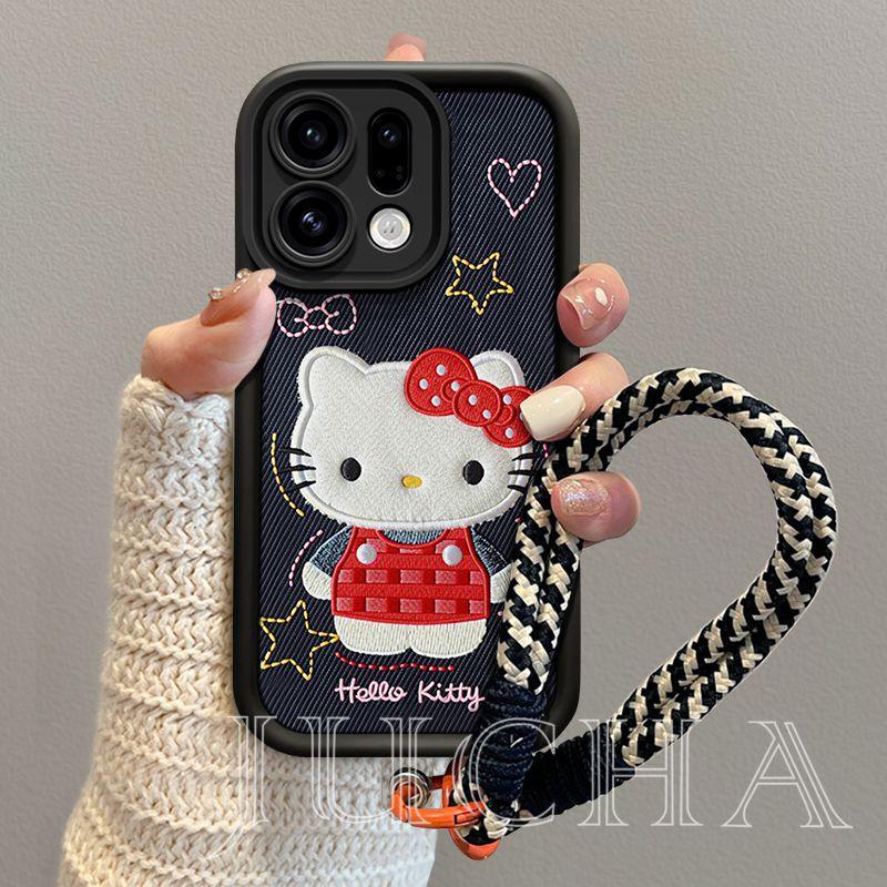 Applicable Oppofindx9 Mobile Phone Case with Lanyard OPPOfindx8pro Design Imitation Denim Katie X7