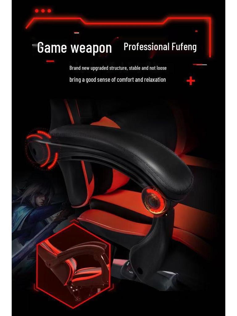 Ergonomiczny fotel gamingowy z regulacją odchylenia i poszerzonym siedziskiem do domu i biura