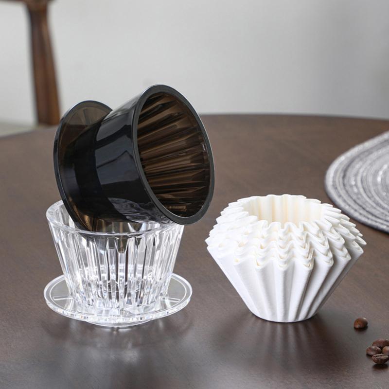 Wave Coffee Dripper  Eye Pour Over Coffee Funnel Filter Cups Coffee Maker Flat Bottom Increase Uniformity