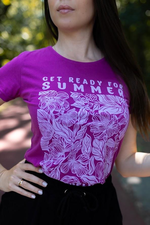 Women's Cotton T-Shirt – Classic Fit, Round Neckline Summer 8188-001-33-2 HC