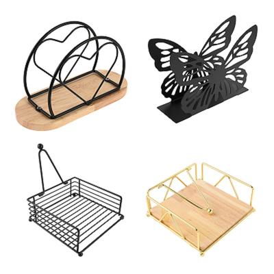 1X Napkin Holder Black/Gold/white Napkin Dispenser Metal Serviette Holder Dining Table Decoration Kitchen Dining Bar Picnic Tool