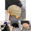 Blue Knitted Wool Cap Women Spring Korean All-match Forest Style Lace Edge Bucket Hat Fashion Big Headband Fisherman Hat