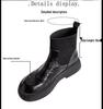 Elastic Fleece-Lined Ankle Boots, British Style, Thick Sole, Hot Selling for Women's Autumn/Winter 2025