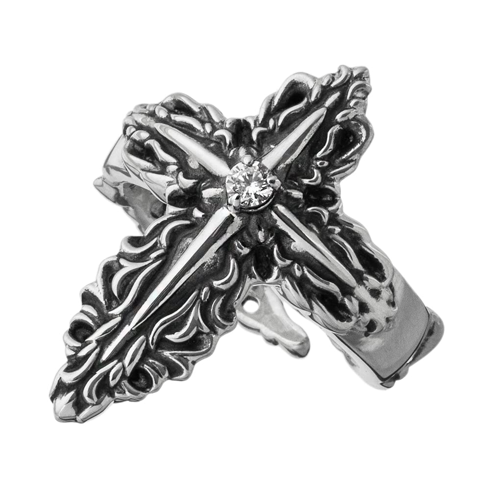 

Artemis Classic Layered Cross Silver Silver Accessories for Men and Brand Silver 925 Ring, Ring, ACR0286, Women, Jewelry, Ring,