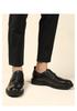Brogue Men's Autumn Casual Leather Shoes, Thick Sole Work Shoes, Black