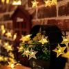 Enpufike LED Solar Star String Lights