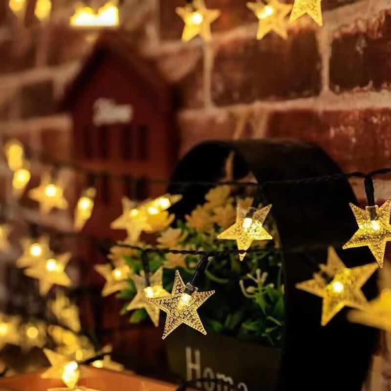 Enpufike LED Solar Star String Lights