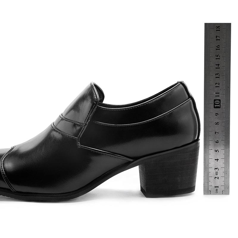 Luxury Designer New Black Brown Patent Leather Casual Cuban Shoes For Men Elevator Loafter Formal Wedding Dress Homecoming