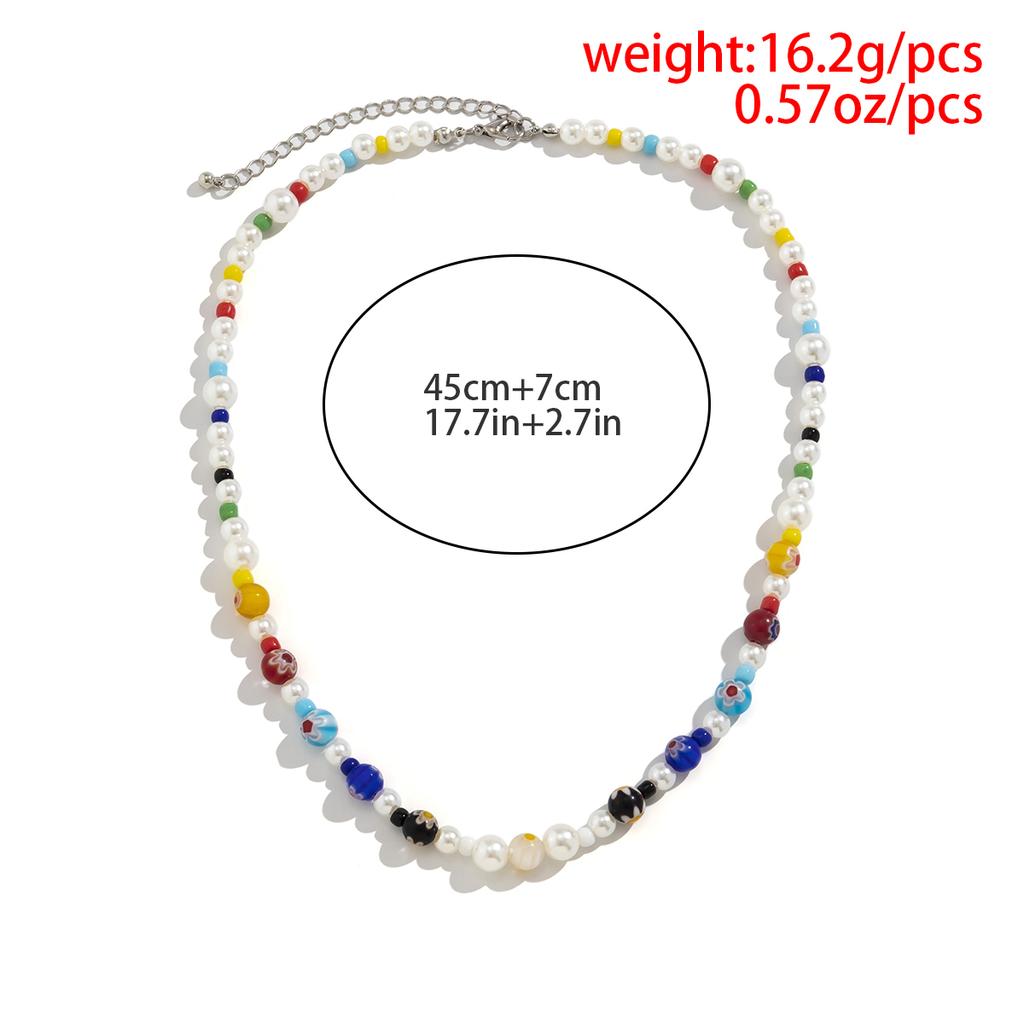Ingemark Boho Imitation Perlen Choker Halskette für Herren Vintage Einfach Gemischte Farbe Perlen Hals Accessoires 2026 Neuer Partner Schmuck