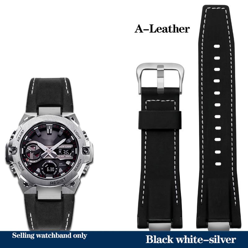 Nowy Pasek do Zegarka ze Skóry Naturalnej Casio Stalowe Serce Zegarek Seria GST-B400 GST-B400BD Zmieniony Pasek Nylonowa Bransoleta Sportowa Męski