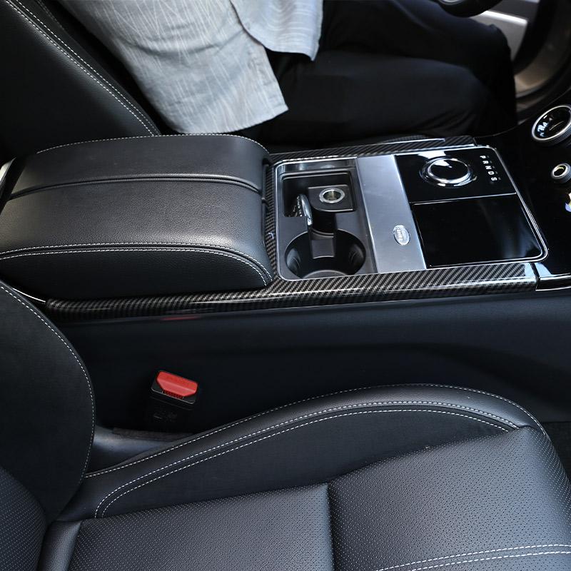 Für Land Rover Range Rover VELAR 2017-2026 ABS Kohlefaser Auto Mittelkonsole Lenkrad Aufkleber Rahmen Abdeckung Auto Zubehör