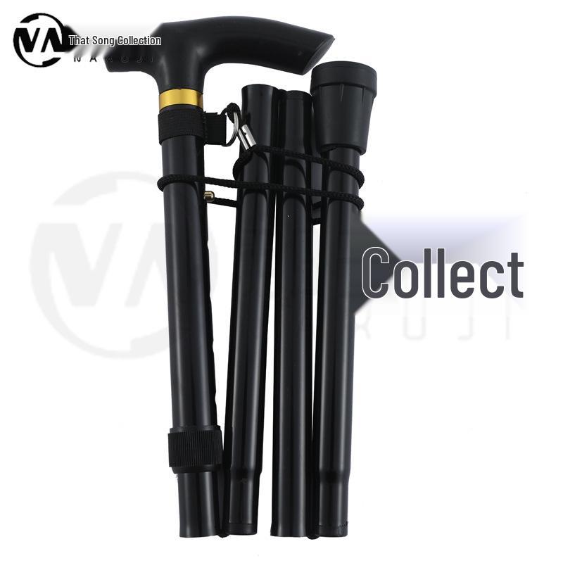 

Aluminum Alloy Anti-Slip Foldable Hiking Pole for Seniors чёрный
