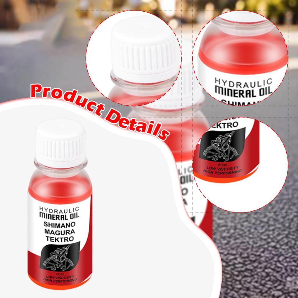 Fahrrad Bremsöl, Hydraulische Scheibenbremsen Öl Reparatur 60ml Wartungsflüssigkeit Mineral für