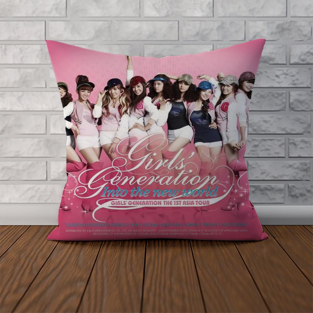 Girls Generation Pillow Case For Car Sofa Decorative Home Doublesided Print Plush Square Throw Pillow Cushion Cover