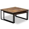 VidaXL Table basse gigogne 2 pcs Teck massif de récupération