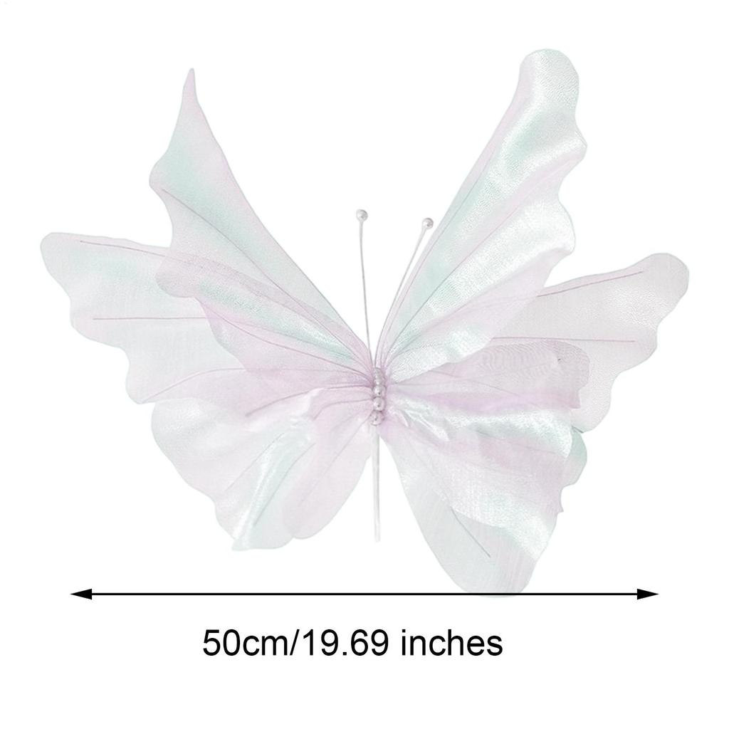 Realistic Butterfly Decoration Hanging Gauze Fake Butterfly 3D Large Butterfly Wall Decor For Porch Arch Window wedding hall