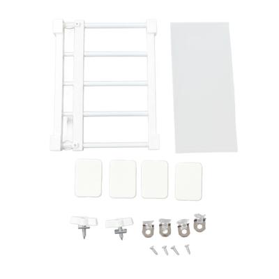 Tension Rod Shelf 14.2 Inch Width Nail Free Expandable Storage Rack for Cabinet Wardrobe 75 To