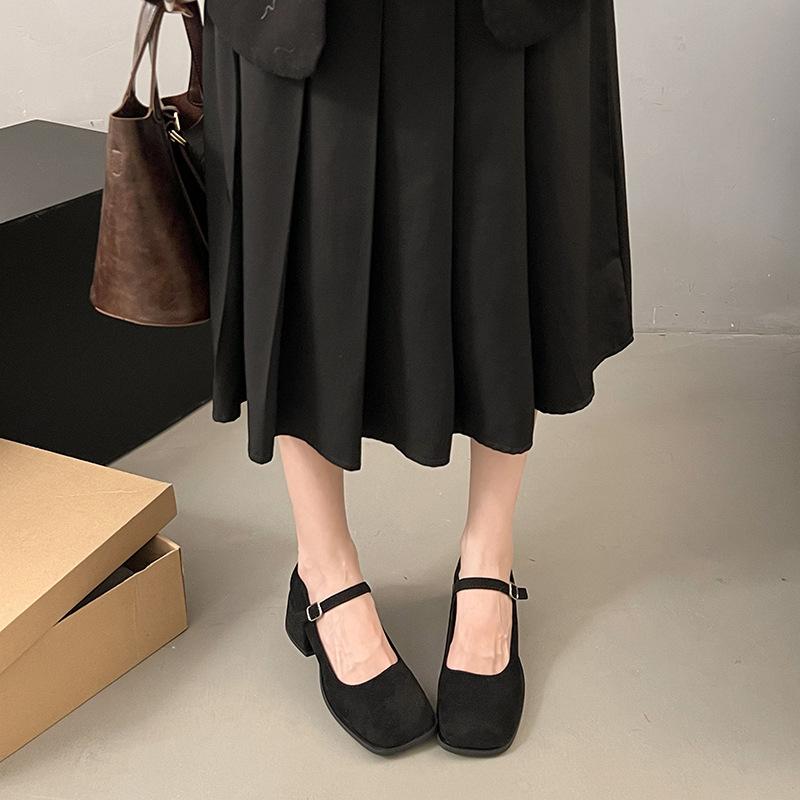 Fashion Spring Designer Leopard Print Woman Mary Jane Shoes Fashion Shallow Thick Heels Elegant Party Female Shoes Zapatos De Mujer