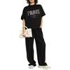 Balenciaga Paris Strass Cropped Oversized T Shirt 818431TRVL51000