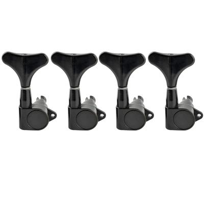 Pro Electric Bass Tuning Black 4-in-line Pegs,