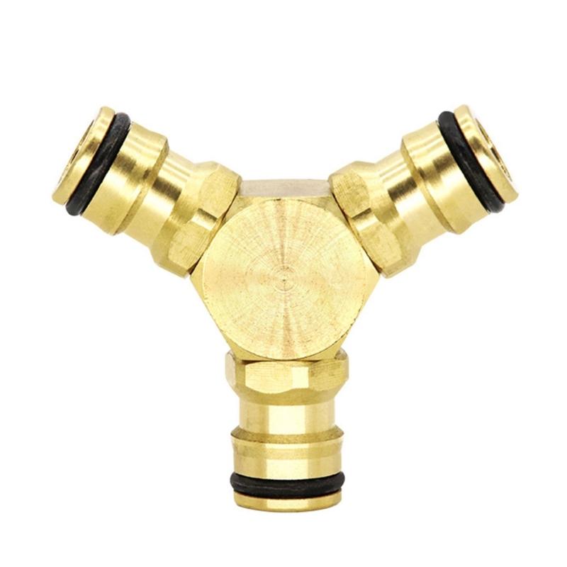 Многоцелевой быстроразъемный трехходовой соединитель для шланга, алюминиевый коннектор для автомойки для одновременной работы с инструментами для воды