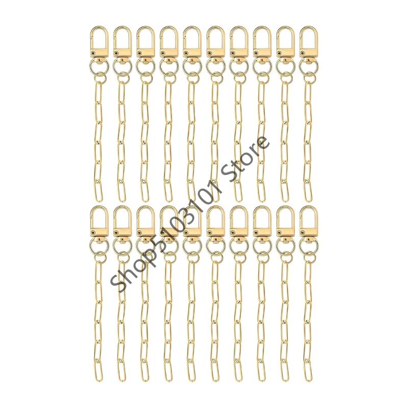 

20pcs long chain Keychain Making DIY Jewelry Making Supplies золотой