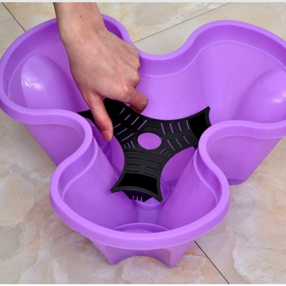 3/4 Petal Vertical Pot Plastic Planting Container Durable Stackable Flower Pot  Home