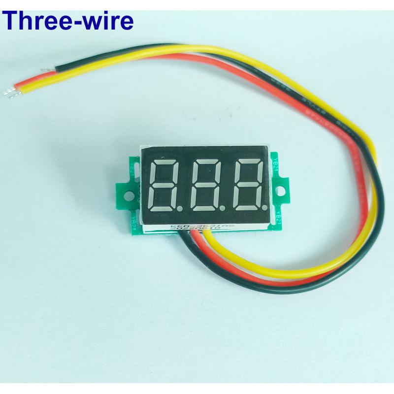 YB20 DC 0-100V 300V 600V LED Digital Voltmeter Voltage Meter Volt Instrument Tool 3-Wire Red Display Volt Panel Meter Monitor