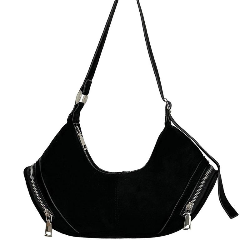 Suede bag autumn women's new pillow bag women's retro texture plush shoulder armpit bag women