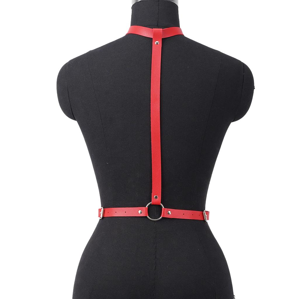 Damen Punk PU-Ledergürtel Gothic Street Style Modischer Hosenträger Korsett Dekorationsgürtel Für Bekleidungszubehör