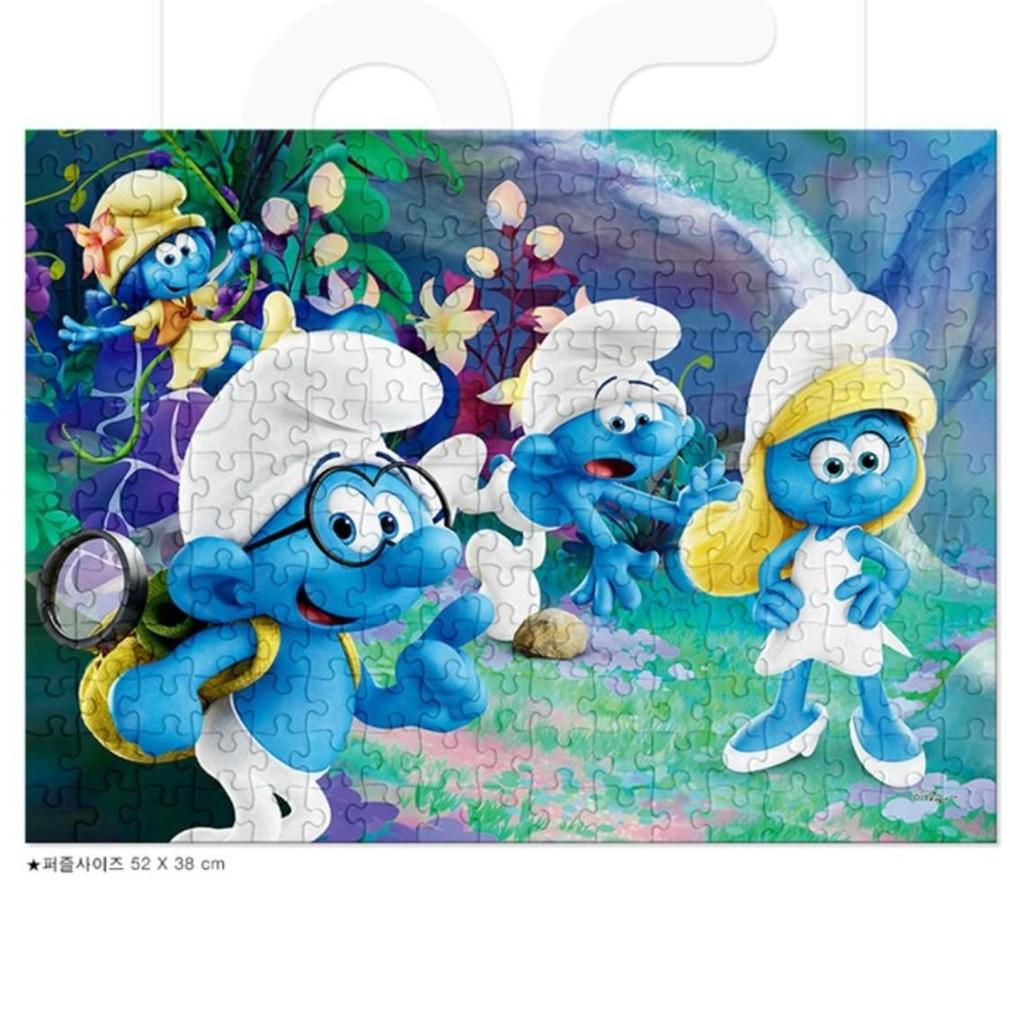 500-piece Jigsaw Puzzle - Naughty Smurfs and Their Mischievous Friends, Popular Korean Puzzle