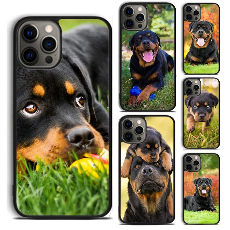 Cute Dog Puppy Rottweiler Phone Case For For iPhone 17 Air 16 15 11 12 13 14 Pro Ma Plus coque