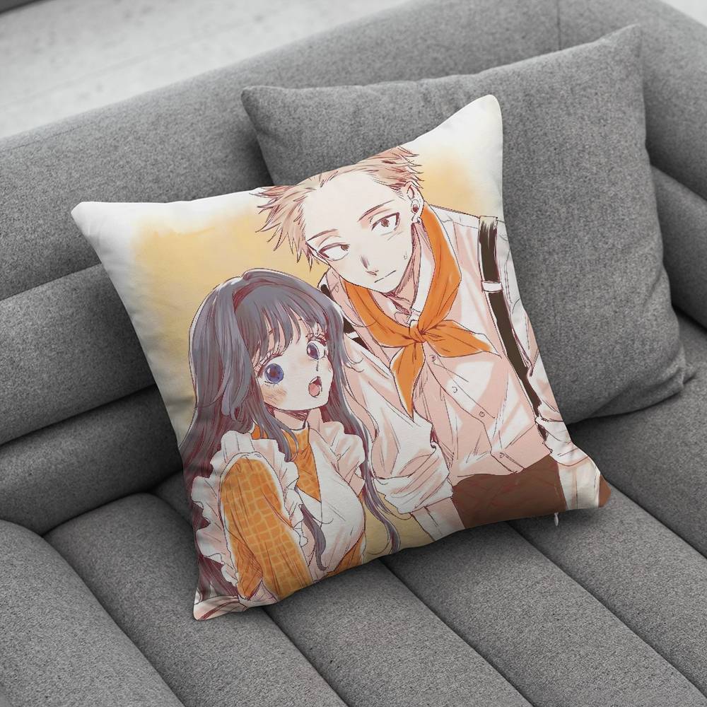 Kaoru HHana Comics Wa Rin To Saku Pillow Case For Home Bedroom Car Office Decoration Living Room Sofa Cushion Cover Suitable